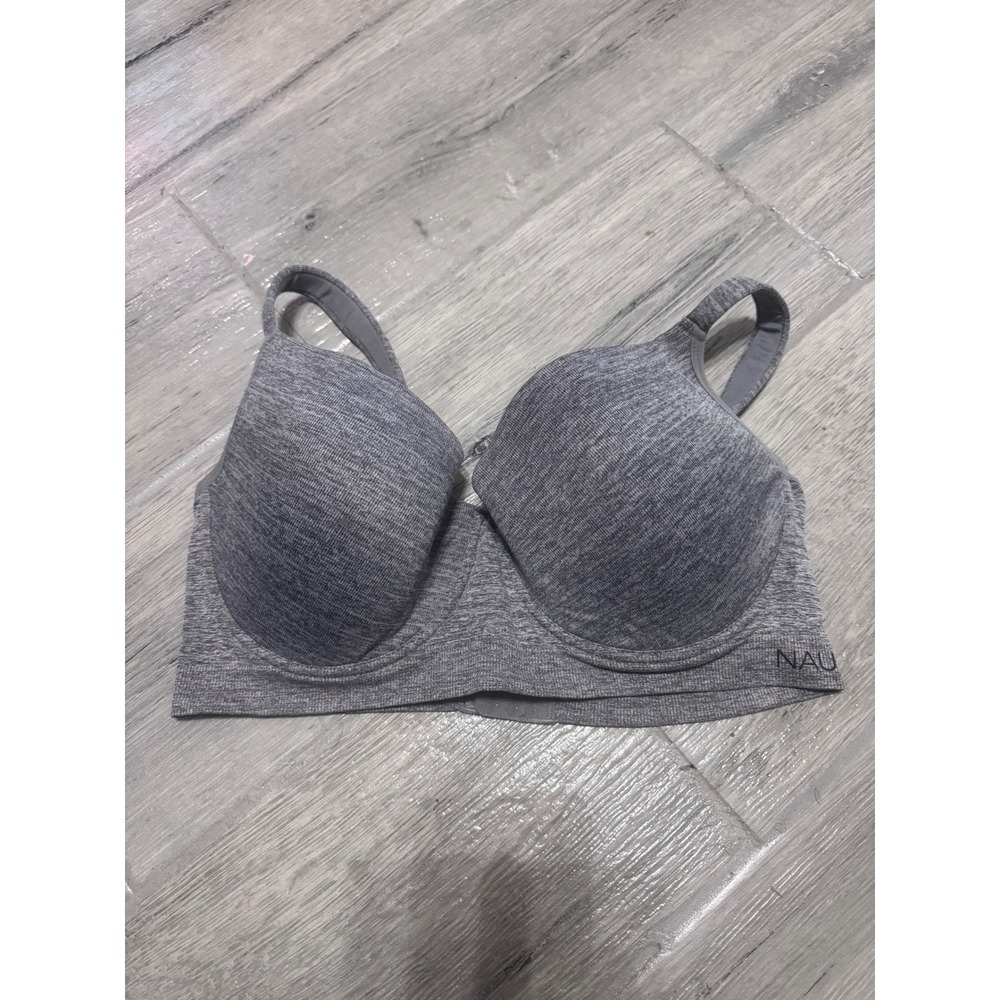 Nautica Intimates Bra Women 40DD Gray Heathered Space Dye Padded T-Shirt 7870-16